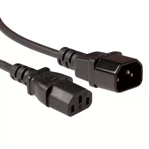 Power cord ACT Powercord LSZH C13 - C14 black 3 m