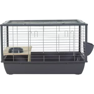 Indoor rabbit cage ZOLUX Neolife Connect 101.5×54×51 cm — metal frame, plastic base, grey