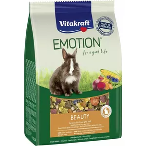 Dry food Vitakraft Emotion Beauty for rabbit 600 g — complete pellet mix for adult rabbits, vegetables flavor, 14% protein