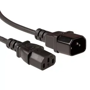 Baro strāvas kabelis ACT Powercord LSZH C13 - C14 melns 1.8 m