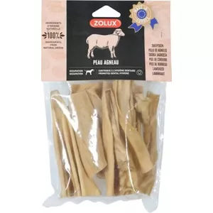 Лакомство для собак ZOLUX Lambskin 200 г — натуральные жевательные пластыри из ягнячьей кожи, без зерна, без глютена