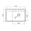 PYRAMIS CAMEA 79x50 kitchen sink set with IDEA Black faucet Photo 4
