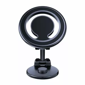 Smartphone adjustable magnetic ring holder iLike C62 — metal panel, MagSafe-compatible style, black