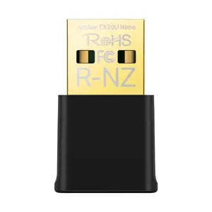 Беспроводной USB‑адаптер TP‑Link Archer AX1800 Nano — двойной диапазон Wi‑Fi 6 (802.11ax), USB 2.0, 1800 Мбит/с, внутренняя антенна, чёрный