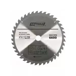 Диск пильный AWTools AW48494 — диаметр 184 мм, 24 зуба