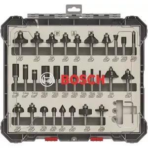 Router Bit Set Bosch 30-Pieces Shank Diameter 8 mm