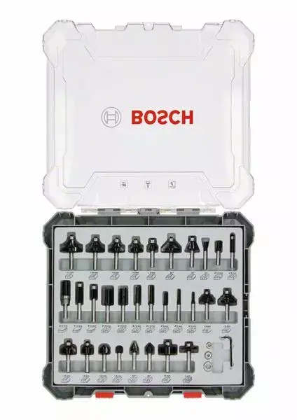 Router Bit Set Bosch 30-Pieces Photo 2