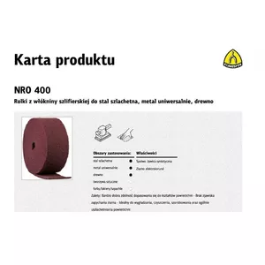 Non-woven web roll KLINGSPOR NRO 400 150 mm, 10 m — abrasive cleaning and finishing