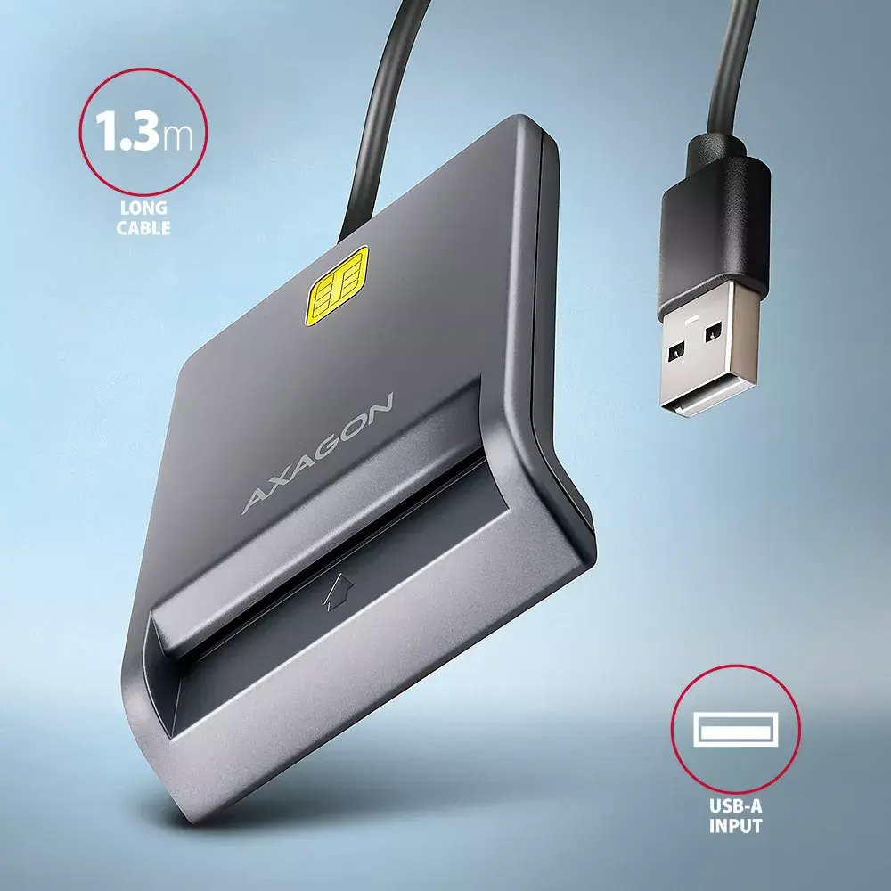 Axagon CRE-SM3T USB Смарт-картридер Photo 4