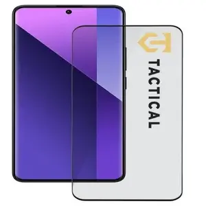 Закалённое защитное стекло Tactical для Xiaomi Redmi Note 13 Pro+ 5G — 5D чёрное