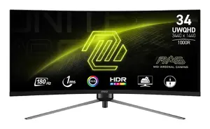 MSI MAG 345CQR Datora monitors 34 collas 3440 x 1440 pikseļi UltraWide Dual Quad HD VA 1 ms 180 Hz Melns