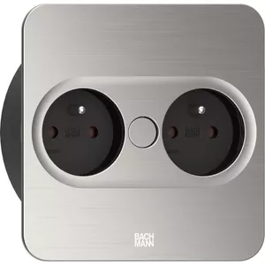 Socket-outlet Type E Bachmann 946.003 Stainless steel Desktop embedded