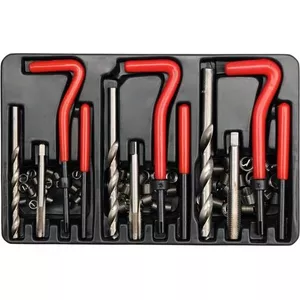 Threading tool kit YATO YT-1769 — HSS threading set, black/red/silver
