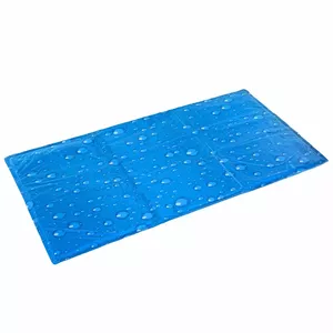 Cooling mat PETITTO DIAMENTIQ 50×90 cm — non-electric gel cooling pad, nylon, water-resistant, blue