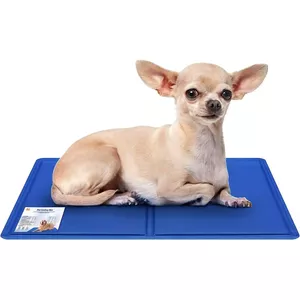 Cooling mat PETITTO 70×110 cm for pets — nylon, water-resistant, blue