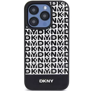 Hardcase DKNY DKHMP15XPSOSPK for iPhone 15 Pro Max 6.7" black leather printed pattern