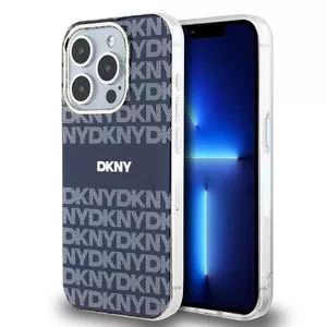 Hardcase for iPhone 15 Pro 6.1 inch by DKNY, model DKHMP15LHRHSEB, Blue, MagSafe compatible
