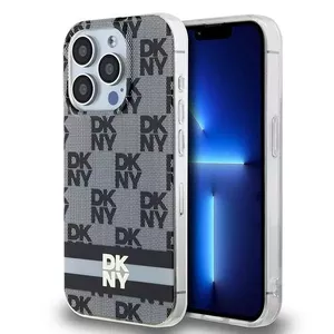 Hardcase DKNY DKHMP15LHCPTSK for iPhone 15 Pro 6.1" — black checkered pattern