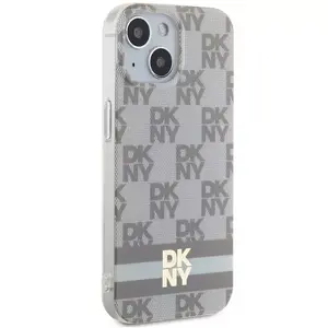 Hardcase phone case DKNY DKHMP15SHCPTSE for iPhone 15/14/13 6.1 inch — beige checkered pattern