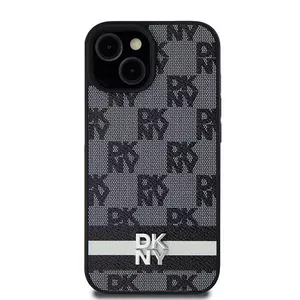 Smartphone hardcase DKNY Hardcase Black Leather Checkered Mono Pattern DKHCS24MPCPTSSK