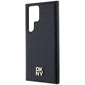 Hardcase for iPhone DKNY DKHMS24LPSHRPSK — Black leather pattern, MagSafe compatible