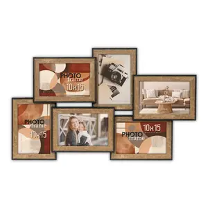 Multi picture frame ZEP DA266 Wood Wall placement 520x320 mm