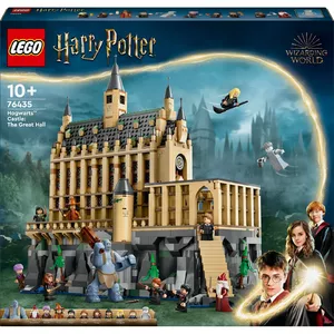 LEGO Harry Potter 76435 Hogwarts Castle Great Hall building set, 1,732 pieces, 11 minifigures, age 10+