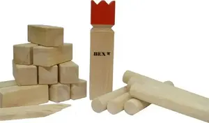 Kubb throwing game Bex Kubb Original Red King – outdoor wooden lawn game set