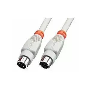 Lindy 8 Pin Mini DIN Cable 2 m параллельный кабель Серый