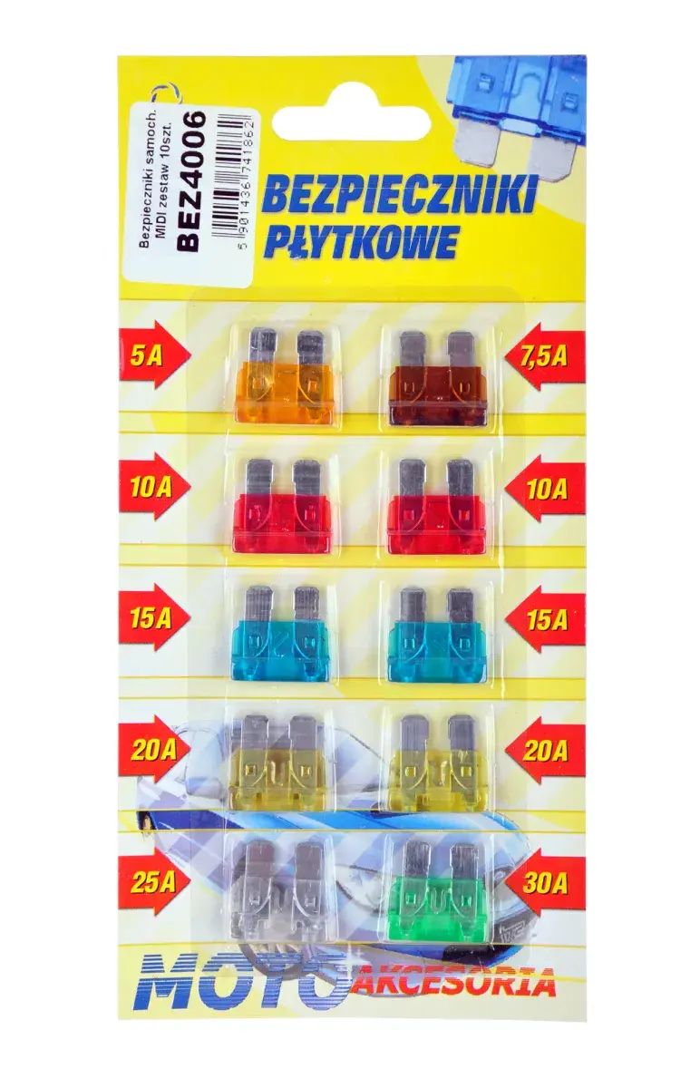 Набор мини-предохранителей China BEZ4006 — 10 шт. Photo 2