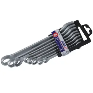 Flat wrenches Dedra DED1403 set 8 pcs, sizes 8–22 mm, chrome vanadium