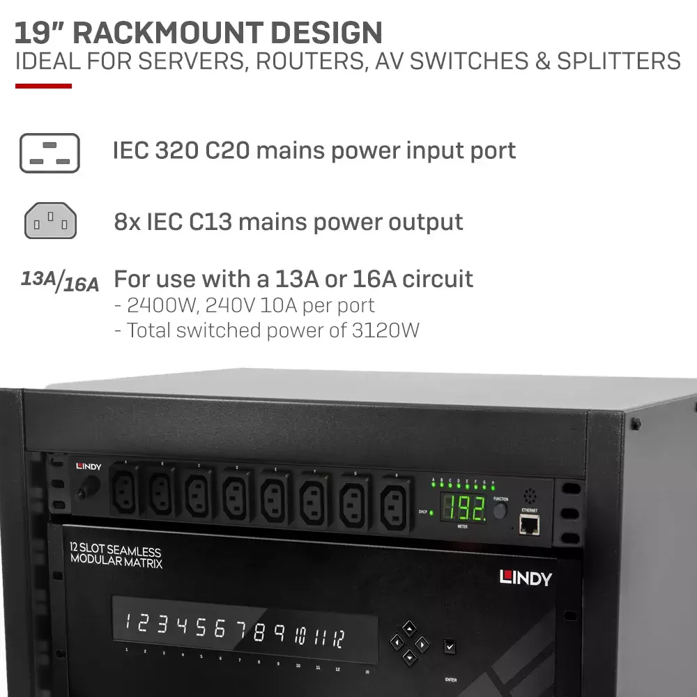 Управляющий переключатель, Lindy, IPower Switch Classic 8 Photo 3