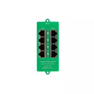 Active PoE Injector 4x 1Gb/s, Shielded, Terminal Block, 802.3af/at