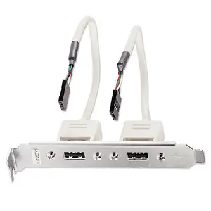USB Back Plate Lindy 2 Port USB 2.0 PC Back Plate
