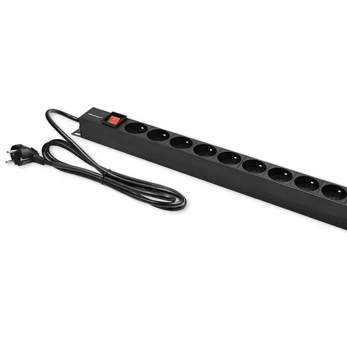 Strāvas sadalītājs QOLTEC 54604 — 16A PDU, 16x franču, vertikāls Photo 6