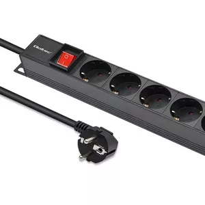 Strāvas sadalītājs QOLTEC 54605 16A PDU ar 16 SCHUKO kontaktligzdām, vertikāls