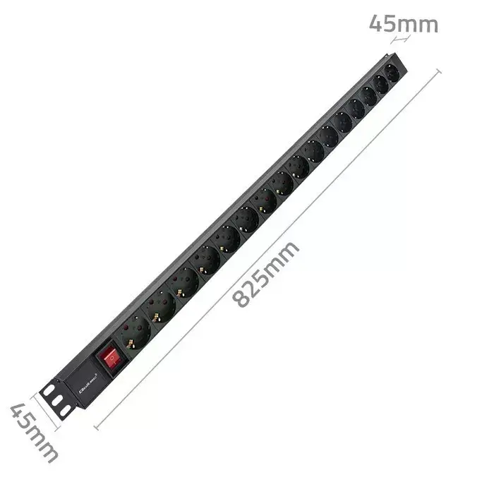 Сетевой фильтр QOLTEC 54605 16A PDU 16x SCHUKO Photo 7