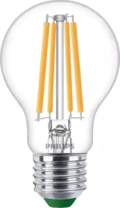 Philips Filament LED Bulb A60 E27 4W 840 lm 2700K Warm White 3-Pack