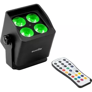 Spot light EUROLITE AKKU Mini IP UP-4 QCL MK2 — battery powered RGBW portable uplighter