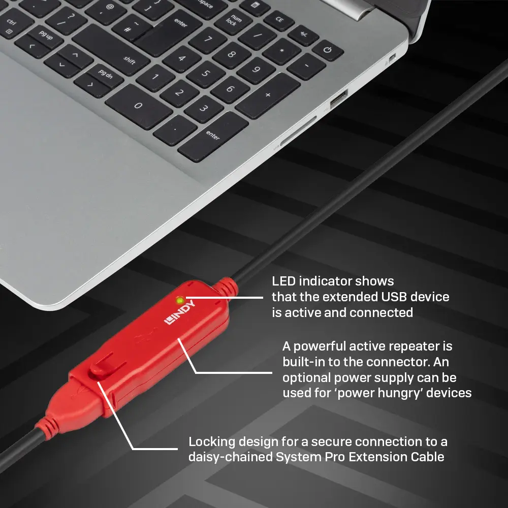 Lindy 8m USB 2.0 aktīvais pagarinātājs Pro Photo 6
