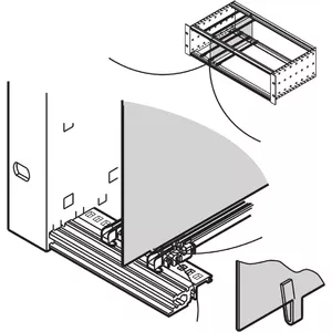 Divider plate rack accessory SCHROFF 6U 220D for 19" enclosure mounting