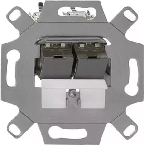Network wall socket Rutenbeck UM-Cat.6A iso 10G-MD 2 Up 0 — Cat.6A keystone, shielded, 2-port