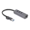 USB Hub 3 Port USB 5 Gbps Hub + Gigabit LAN Photo 2