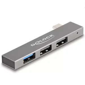 DeLOCK 3 Port Slim USB Hub USB Type-C 10 Гбит/с 2 x USB 2.0