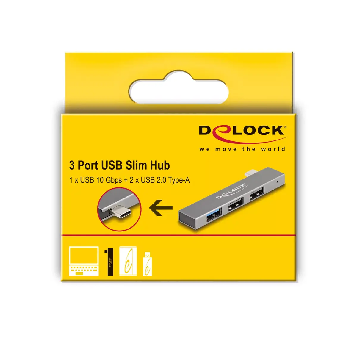 DeLOCK 3 Port Slim USB Hub Photo 4