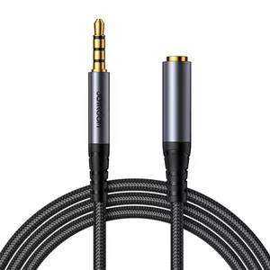3.5mm AUX extension cable Joyroom SY-A09 — 1.2 m braided male-to-female, black