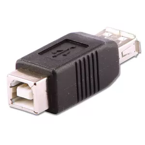 Lindy 71228 kabeļu spraudņu pāreja USB A USB B Melns