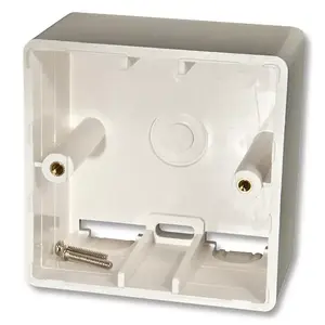 Wall-mounted outlet box Lindy 60546, white, 81×81×45 mm (W×H×D)