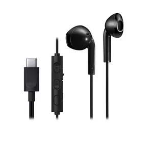 Проводные внутриканальные наушники JVC HAFR17UCBU — черные, USB‑C, IPX2, встроенный микрофон и управление