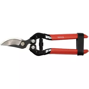 Pruning shears YATO YT-8815 bypass secateurs, PVC handles, 180 mm, 15 mm cutting capacity, black/red